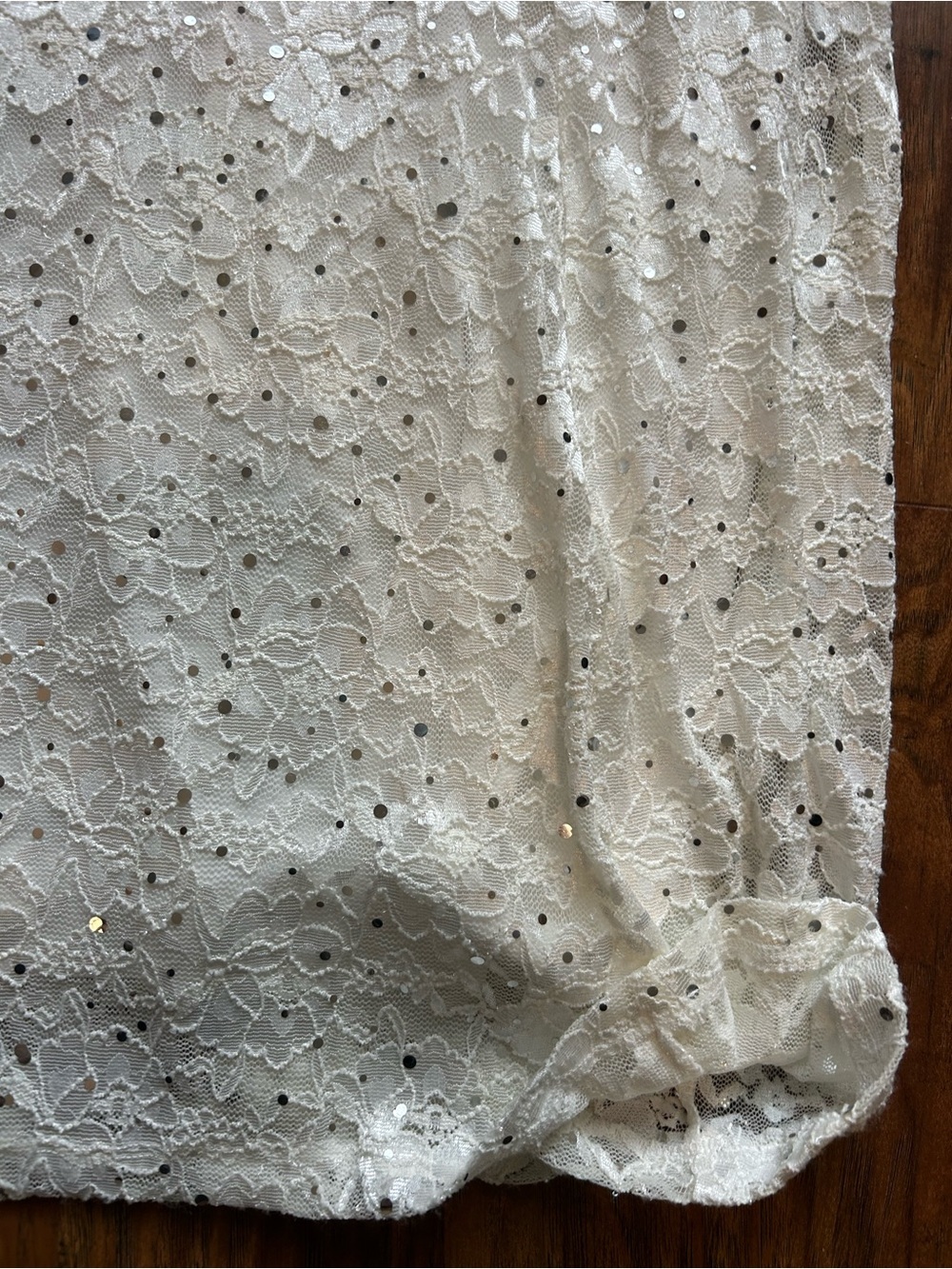 Sleeveless Lace Halter-Style Maxi Dress with Sequins Fairy Whimsical Cottagecore - Picture 10 of 13